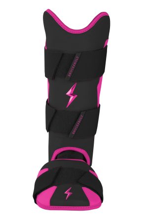 BRUCE BOLT Creator Series Leg Guard - BLACK W/ HOT PINK