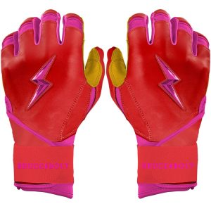 PREMIUM PRO BADER Series Long Cuff Batting Gloves | PINK