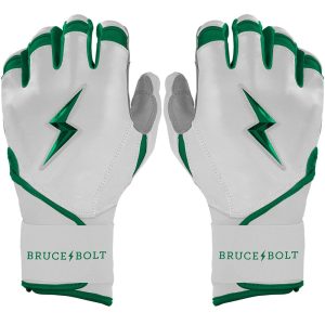 PREMIUM PRO CHROME Series Long Cuff Batting Gloves | GREEN