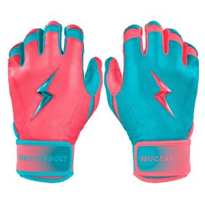 PREMIUM PRO CLARK Series Short Cuff Batting Gloves | PINK/TEAL