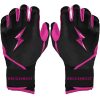 PREMIUM PRO Creator Series Long Cuff Batting Gloves | BLACK w/ HOT PINK