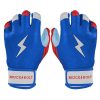 PREMIUM PRO Creator Series Short Cuff Batting Gloves | RED WHITE AND BLUE