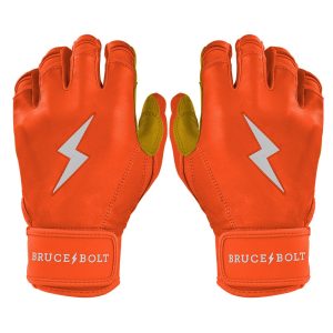 PREMIUM PRO Short Cuff Batting Gloves | ORANGE