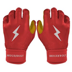 PREMIUM PRO Short Cuff Batting Gloves | RED