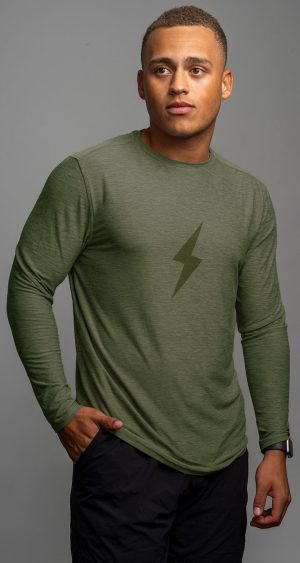 SuperSoft BOLT Long Sleeve Shirt - Olive Green