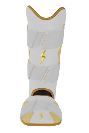BRUCE BOLT Gold Series Leg Guard - GOLD WHITE