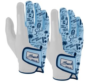 BRYAN BROS Golf Gloves (On Right. 2-Pack) - BLUE