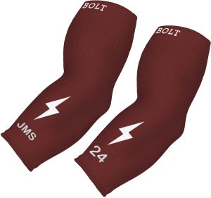 Personalized BRUCE BOLT Graduated Compression Premium 3/4 Arm Sleeve - MAROON