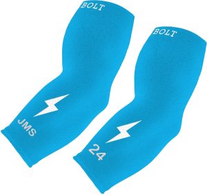 Personalized BRUCE BOLT Graduated Compression Premium 3/4 Arm Sleeve -  MIAMI BLUE