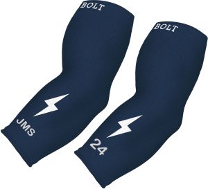 Personalized BRUCE BOLT Graduated Compression Premium 3/4 Arm Sleeve - NAVY