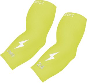 Personalized BRUCE BOLT Graduated Compression Premium 3/4 Arm Sleeve -  NEON YELLOW