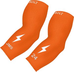 Personalized BRUCE BOLT Graduated Compression Premium 3/4 Arm Sleeve - ORANGE