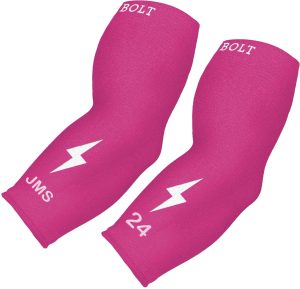 Personalized BRUCE BOLT Graduated Compression Premium 3/4 Arm Sleeve - PINK