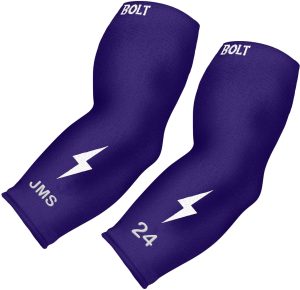 Personalized BRUCE BOLT Graduated Compression Premium 3/4 Arm Sleeve - PURPLE