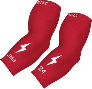 Personalized BRUCE BOLT Graduated Compression Premium 3/4 Arm Sleeve - RED