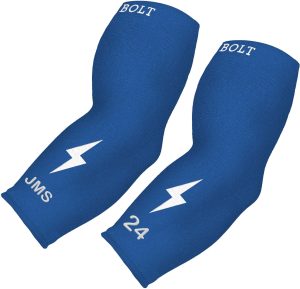 Personalized BRUCE BOLT Graduated Compression Premium 3/4 Arm Sleeve - ROYAL