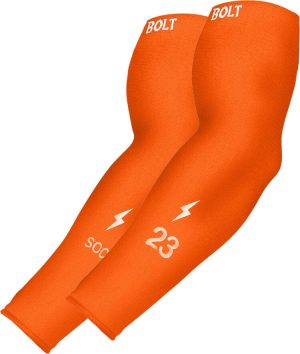 Personalized BRUCE BOLT Graduated Compression Premium Arm Sleeve - ORANGE