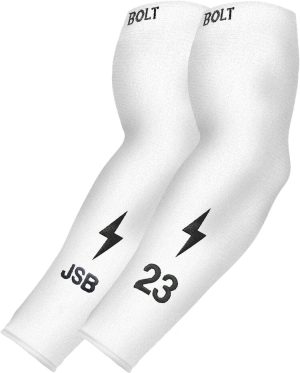 Personalized Graduated Compression Premium Arm Sleeve - White