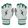 PREMIUM PRO CHROME Series Short Cuff Batting Gloves - GREEN