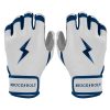 PREMIUM PRO CHROME Series Short Cuff Batting Gloves - NAVY