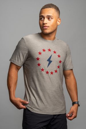 SuperSoft Betsy Ross Short Sleeve Shirt - Grey