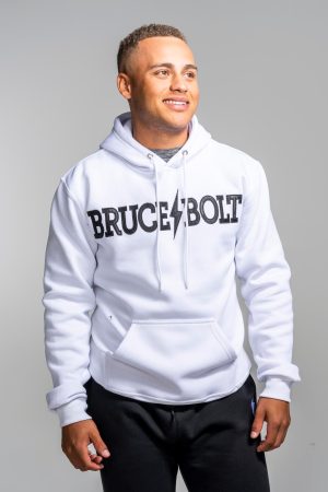 BRUCE BOLT Hoodie - White/Black