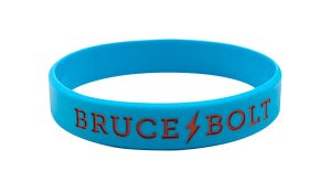 BRUCE BOLT Silicone Stretch Bracelet - Baby Blue