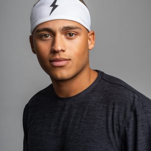 Knitted Performance Wide Headband - White
