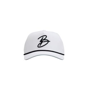 Flying B Pre-Curved Golf Rope Hat - White