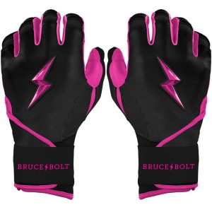 Bear Series Long Cuff Batting Gloves - Hot Pink