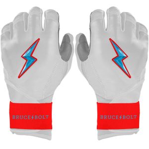 Bear Series Long Cuff Batting Gloves - Miami White